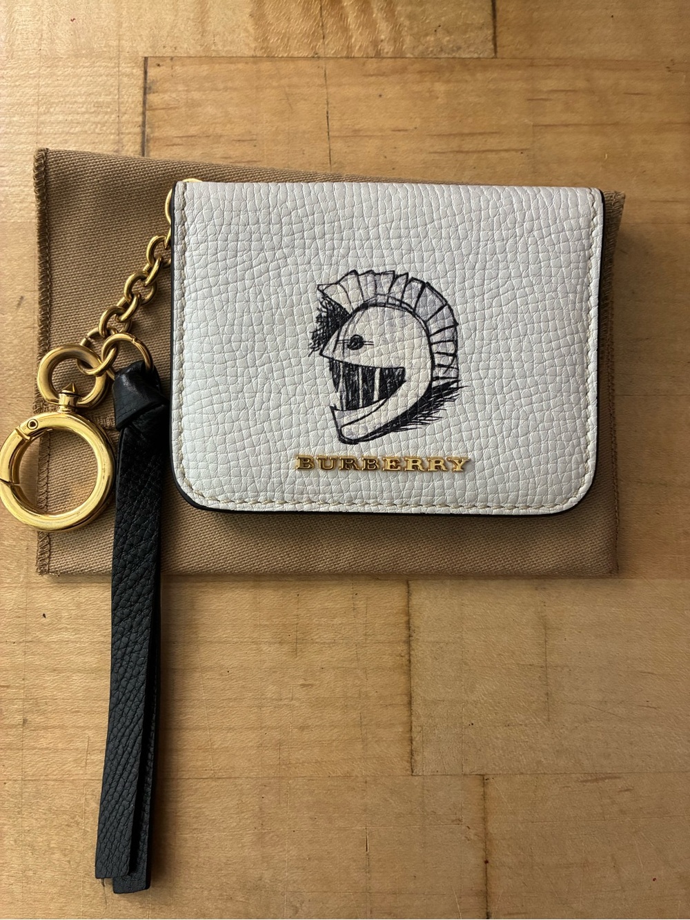 NIB Burberry Pallas Knight Card Case Bag Charm! Full set!